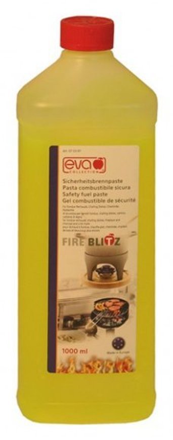 GEL PASTA COMBUSTIBILE EVA BOTTIGLIA BIOETANOLO FONDUTA BARBECUE FIREBLITZ 1 LT