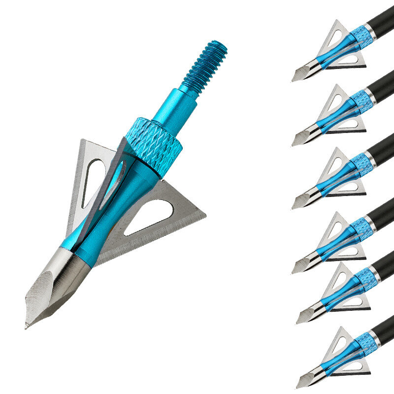 12PC 100 Grain Hunting Broadheads for Crossbow Bolts Compound/Recurve Bow Arrows eBay