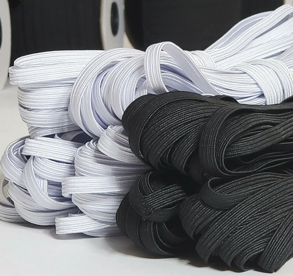 Borde de costura de cordón de banda elástica de 1/8 pulgadas, 1/4 pulgadas | Para costura y artesanía de máscara hágalo usted mismo Foto 4 de 4