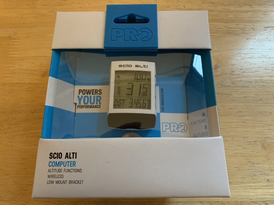 PRO Scio Alti Wireless Bicycle Computer with Altimeter - PRCC0014 - White - Image 2 of 3