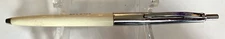 SHEAFFER AUTO & TRUCK SUPPLY ADVERTISING BALLPOINT PEN,WHITE & CHROME, TOP CLICK