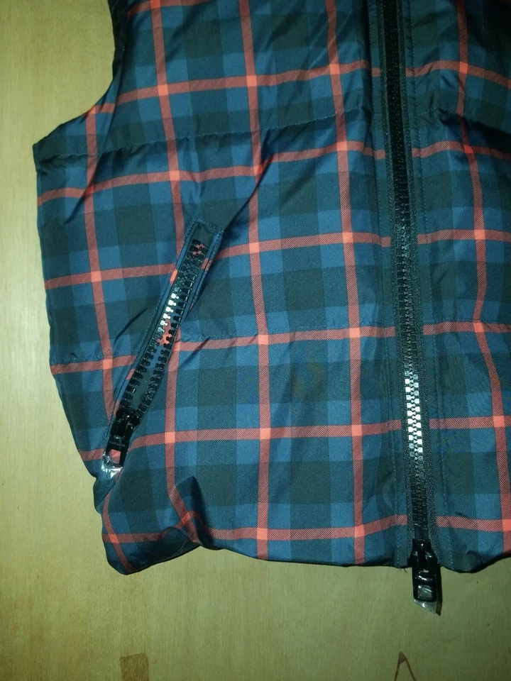 Coach Riley клетку темно-малиновый размер S жилет серый утка пуховик - Изображение 3 из 4