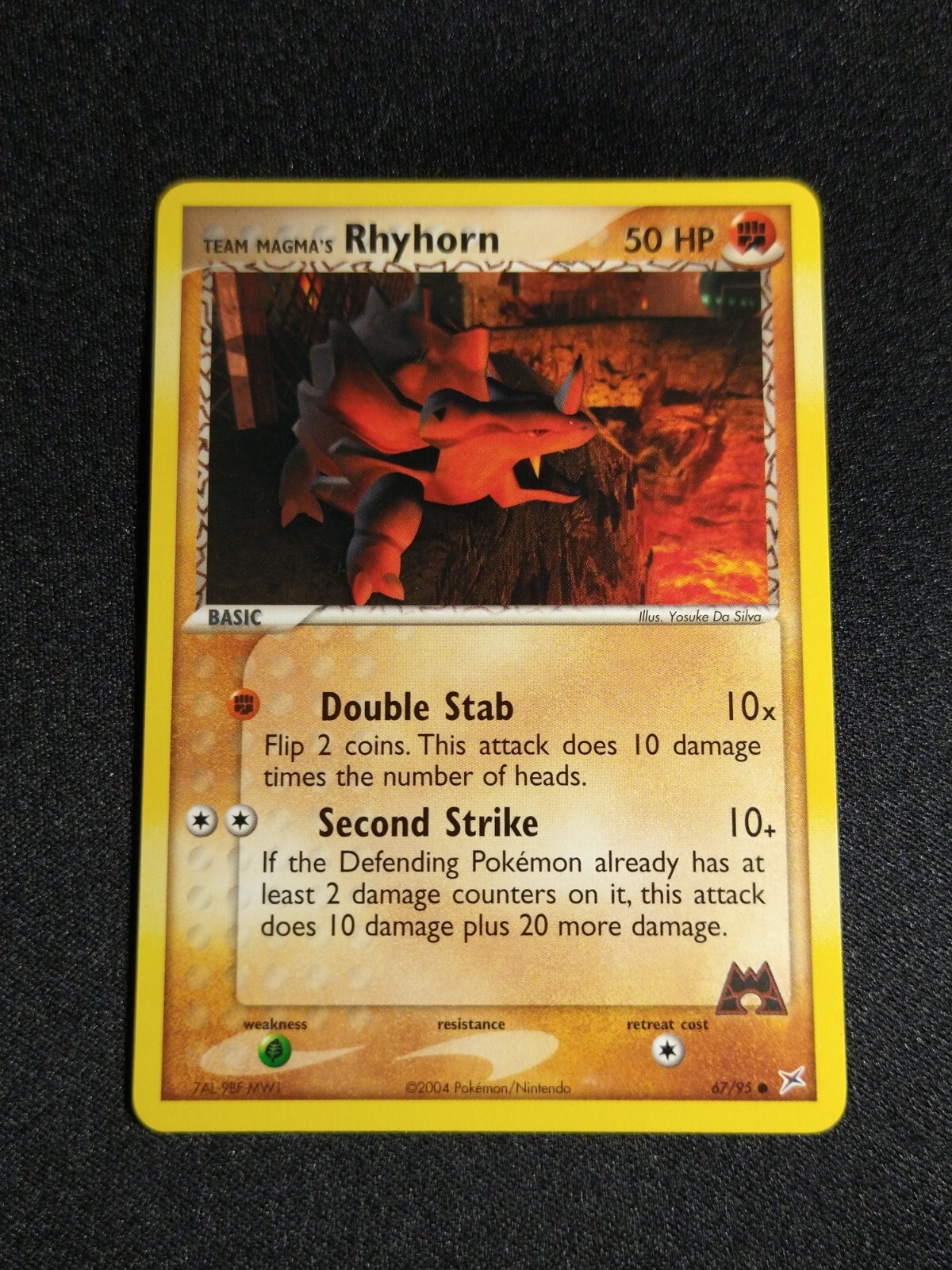 Pokémon Team Magma's Rhyhorn 67/95 Common EX Team Magma Vs Team Aqua NM