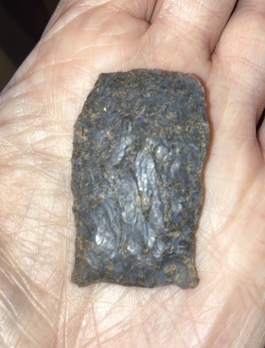 authentic arrowheads pre 1600 PALEO CLOVIS Hafted Scraper Fossil Chert - Picture 2 of 4