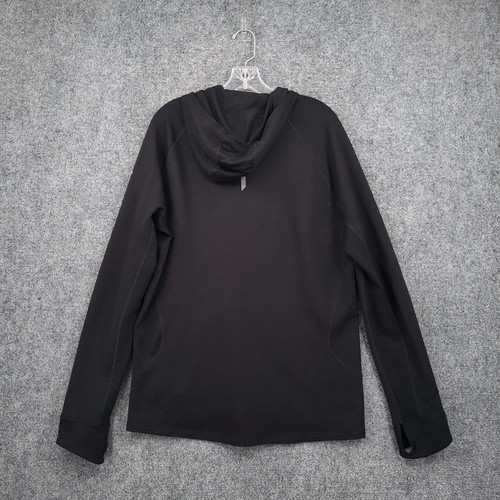 Sudadera con Capucha Icebreaker Para Hombre L Grande Negra Lana Merino GT Capa Base Bolsillo Cremallera Completa - Imagen 2 de 20