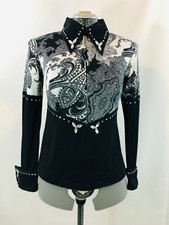 Medium Western Show Pleasure Rail Shirt Jacket Clothes Showmanship Horsemanship