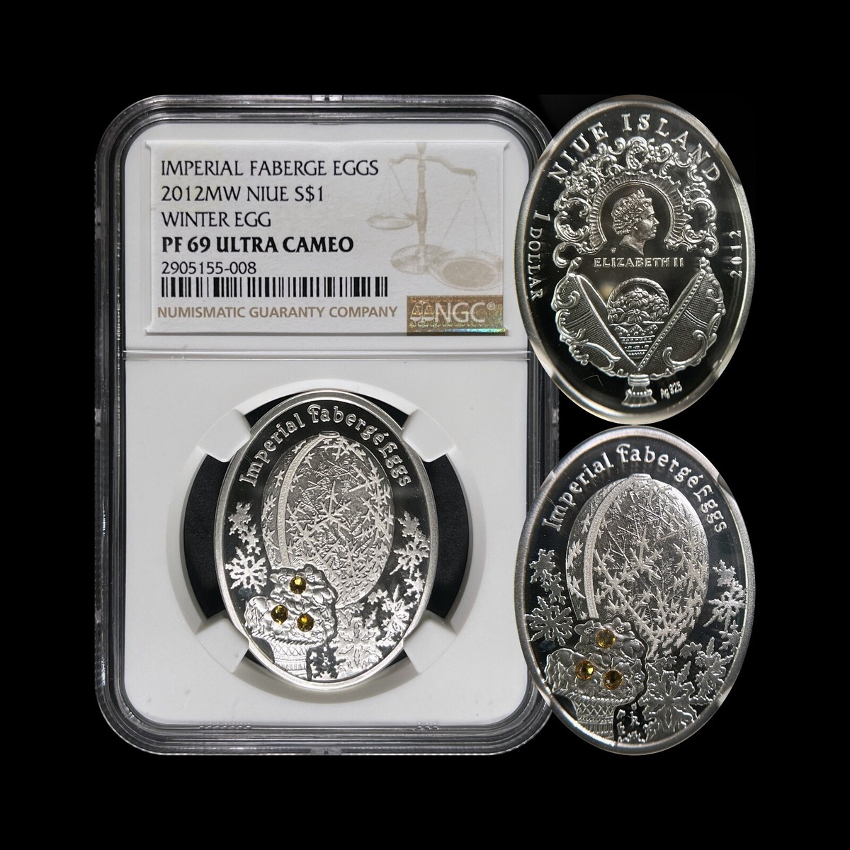 NIUE. 2012, 1 Dollar, Silver - NGC PF69 - Faberge Eggs