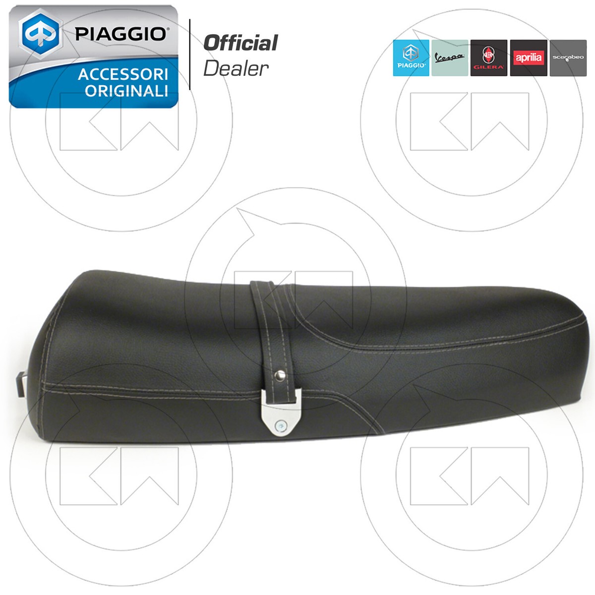 SELLA NERA PER VESPA PX PE 125 150 200 PRIMA SERIE SENZA RIQUADRI - Foto 6