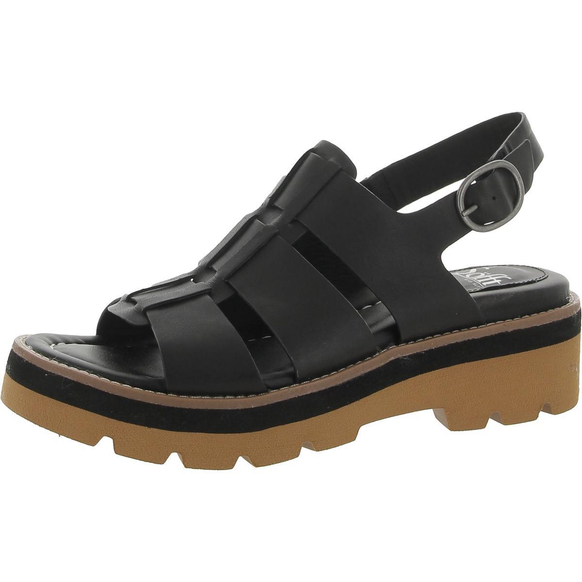 Женские босоножки в рыбацком стиле Soffts Patrina, черные, 9 средних размеров (B,M), BHFO 8649