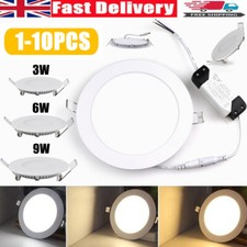 10X Slim Recessed LED Flat Panel Ceiling Spot Light Downlights Spotlight UK
