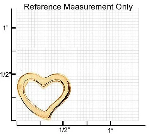 QVC All Shiny Sparkle Heart Slide Pendant Singapore Chain Real 14K Yellow Gold - Image 4 of 4