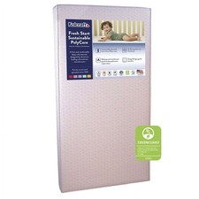 Baby Crib  Toddler Mattress Lightweight Sustainable Fiber Foam Waterproof Pink