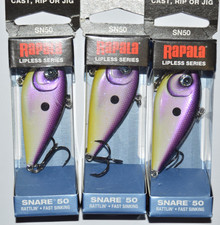 3 lures rapala snare 50 sn50 rattlin' sinking 2.25" 1/2oz lipless royal shad