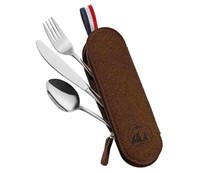 Besteck Reisebesteck Besteck Unterwegs Messer LöFfel Gabel Viaggio Cilio 4-Tlg