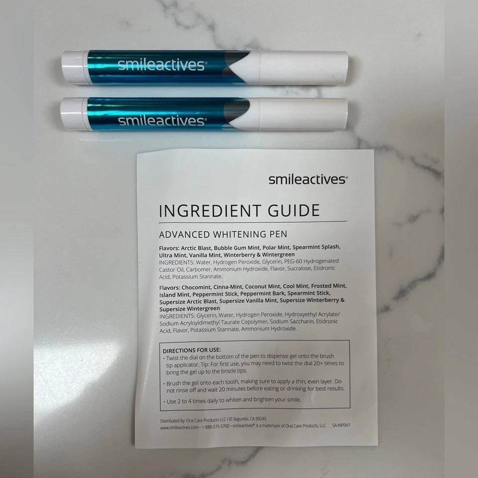 Smileactives Advanced Whitening Pen Set of 2 Vanilla Mint NEW - Image 2 of 4