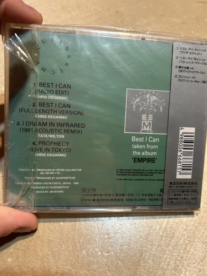 QUEENSRYCHE - Best I can Japan Rare CD TOCP 7035 w/OBI Prophecy(Live in Tokyo) Foto 3 de 3