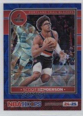 2024-25 Panini NBA Hoops Premium Blue Scope Prizm 22/99 Scoot Henderson #13 0c57