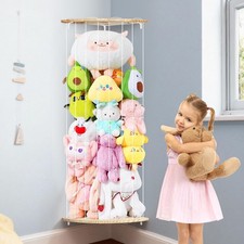 WIBOND Stuffed Animal Storage Hammock, 12.6"D x 12.6"W x 71"H, Clear