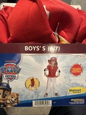 Halloween Costume Boys Paw Patrol Marshall Small 6-7 New