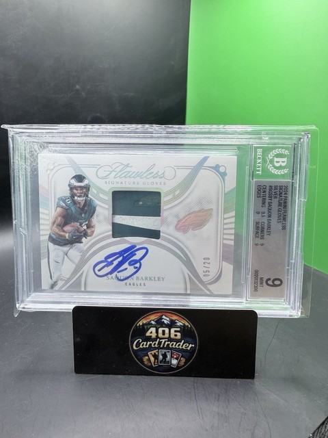 2024 Panini Flawless - Patch Autographs Saquon Barkley #SG-SBY (AU, Glove Patch)