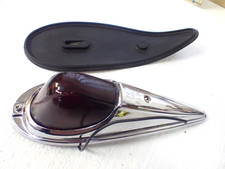 Nos Vintage Dietz 80c Truck Flat Roof Cab Clearance Marker Light Chrome Dark Red