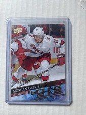 2020-21 Young Guns Exclusives 69/100 Morgan Geekie #210 Rookie Bruins canes