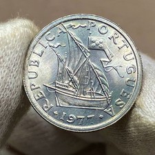 🇵🇹 Portugal 2.5 Escudos 1977 KM# 590 Toned Gem UNC