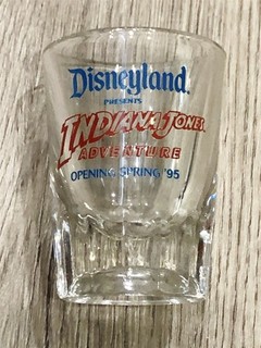 JACK WAGNER DISNEYLAND INDIANA JONES ADVENTURE PRE OPENING SHOT GLASS MINT