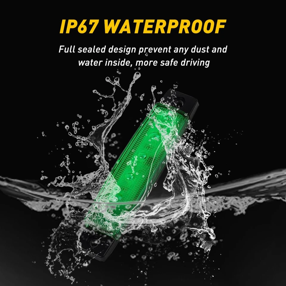 For Jeep Offroad Car Truck ATV Boat Green LED Rock Lights Underbody Light10-50x - Image 4 of 4