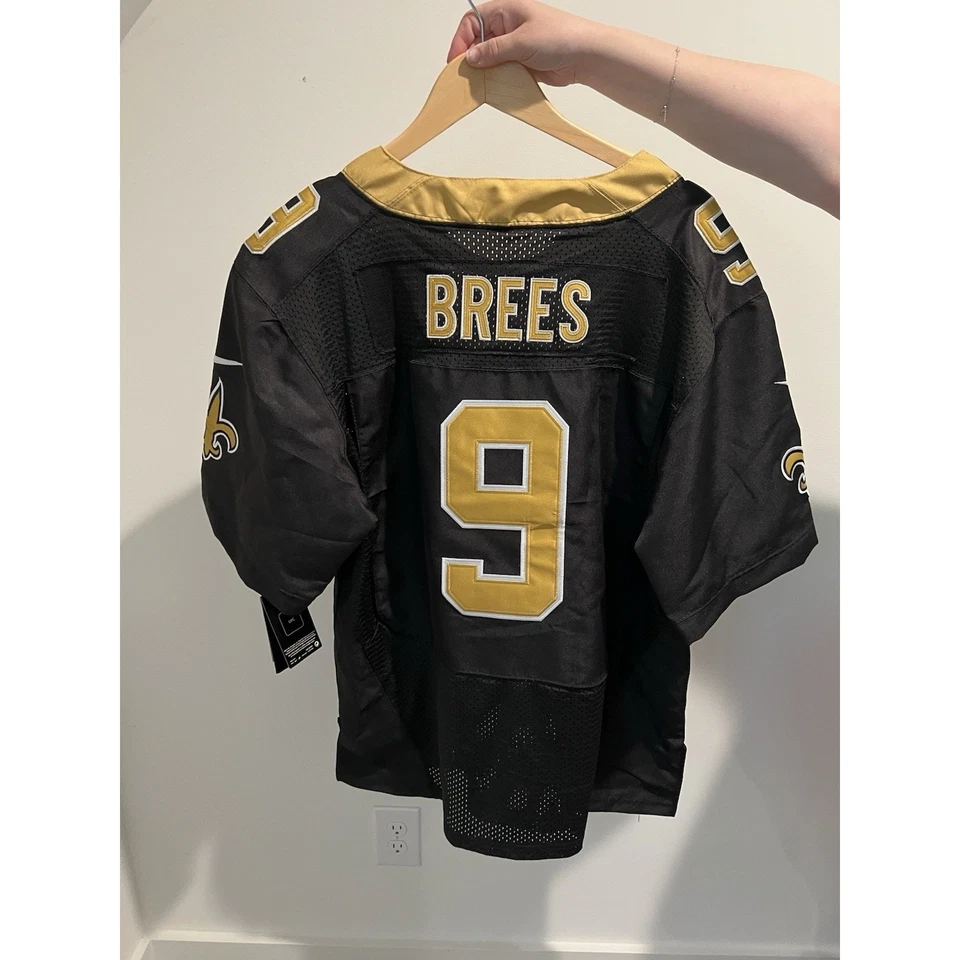 Camiseta Drew Brees New Orleans Saints Nike NFL On Field preta masculina tamanho 44 L - Imagem 2 de 4