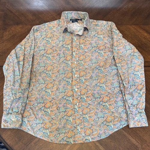 Polo Ralph Lauren Custom Fit Button Down Hemd Paisley Print XXL |K1