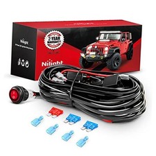 LED Light Bar 15 FT Wiring Harness Kit - 2 Leads 16AWG 12V 15ft Wiring Harness