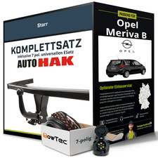 Anhängerkupplung starr für OPEL Meriva B +E-Satz AHK