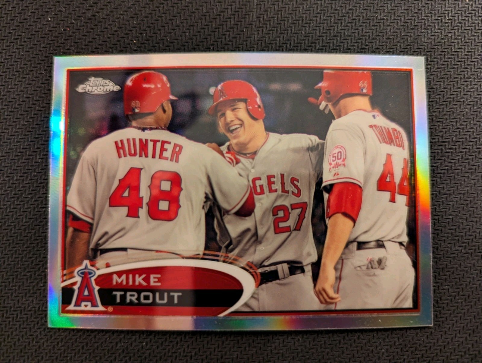 Topps 2012 Chrome Mike Trout #144 Refractor Los Angeles Angels.  Pack Fresh Mint