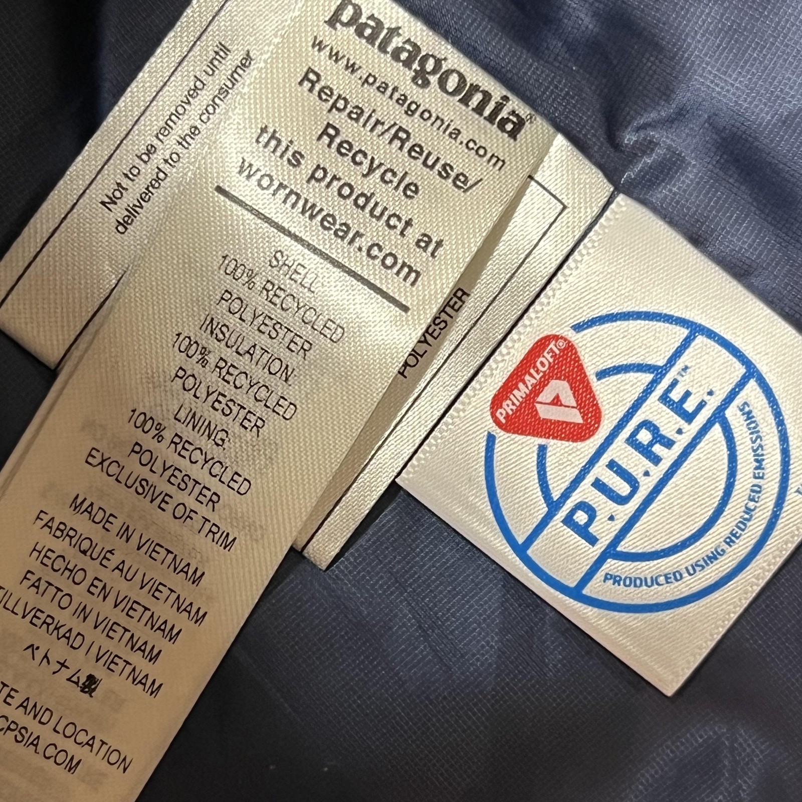 Patagonia Nano Puff Vest Womens XS Navy Quilted PrimaLoft Logo NEW thumbnail 9