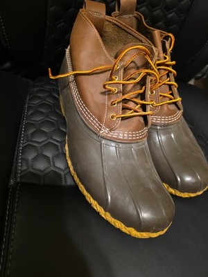 L.L. Bean 6'' 5-Eye Duck Boot M 15 Rubber & Leather