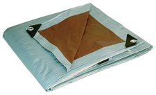 12' x 16' Foremost Tarp 21216 Silver/Brown Silver Brown 10-Mil Heavy Duty Rev...