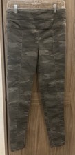 Womens Elastic Waist Gray Camo Stretchy Pants Size Small