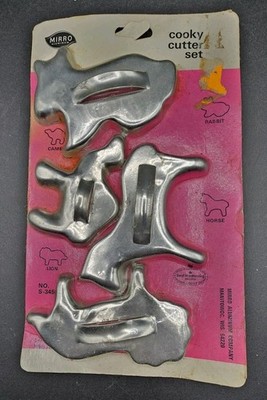 Vintage Mirro Animal Cooky Cutter Set Unopened 4 Cutters, Original Packaging