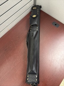 Elite Cue Case 2x4 Black With Brass /gold Hardware Pool Stick Case