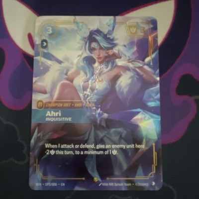 League of Legends TCG Ahri Inquisitive SP2/006 Foil Chromatic Englisch