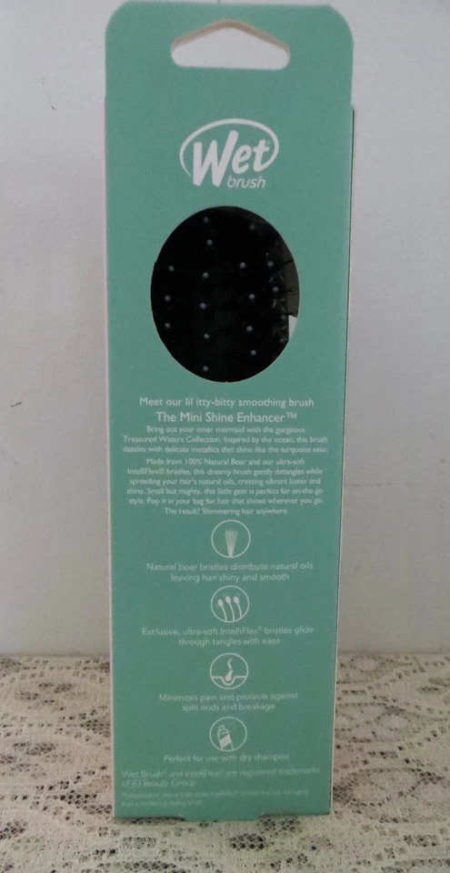 Wet Brush Treasured Waters Mini Shine Enhancer Boar Bristle Hairbrush Colorful - Image 4 of 4