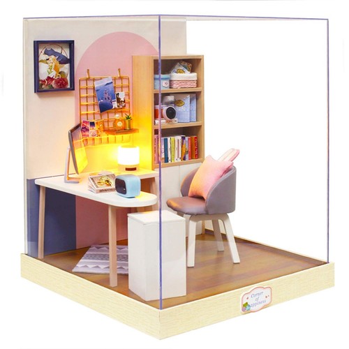Dollhouse Miniature DIY House Kit Creative Room with Furniture for Romantic A...