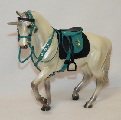 Handgefertigte Leder Wildleder Sattel Trense 1:12 Classic Breyer Julip Spielzeug Pferd nicht inkl