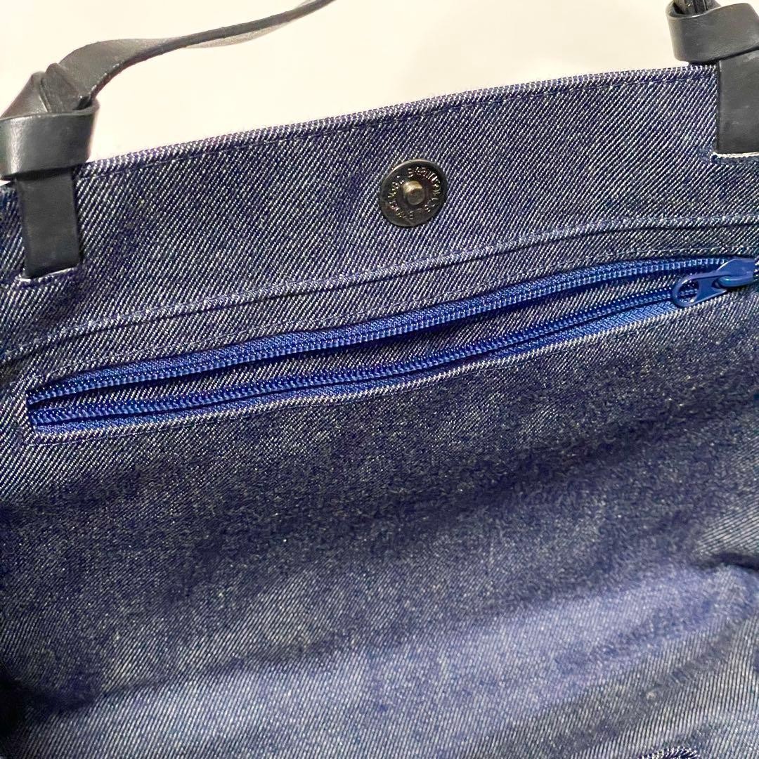 GIVENCHY denim tote bag in indigo blue with sequins and logo thumbnail 14