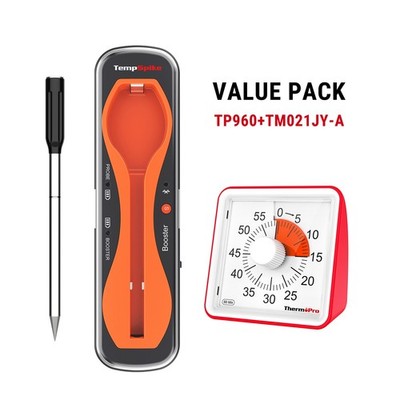 ThermoPro TP960 Wireless Meat Thermometer Bluetooth 500FT TM021 Visual Timer Kid