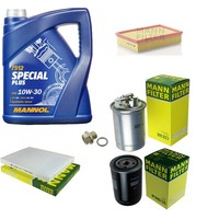 Inspektionspaket 5L Mannol Special Plus 10W-30 FüR VW Caddy II Kasten 1.9 SDI