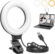 LED Ring Light for Zoom Video Calls Streaming Laptop Monitor Desk Lighting