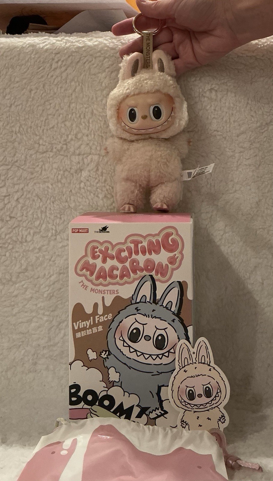 Authentic, POP MART THE MONSTERS Exciting Macaron, Labubu, Beige