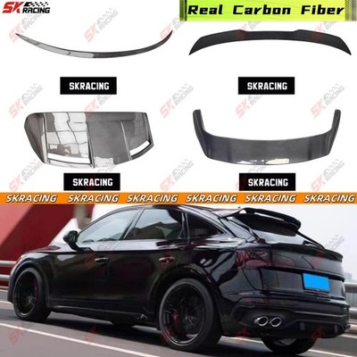 Rear Middle Spoiler Roof Wing Kits For 21-24 Audi Q5 SQ5 Sportback Carbon Fiber